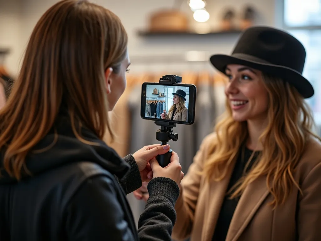 Creating social content at a boutique — the kind of work we deliver
